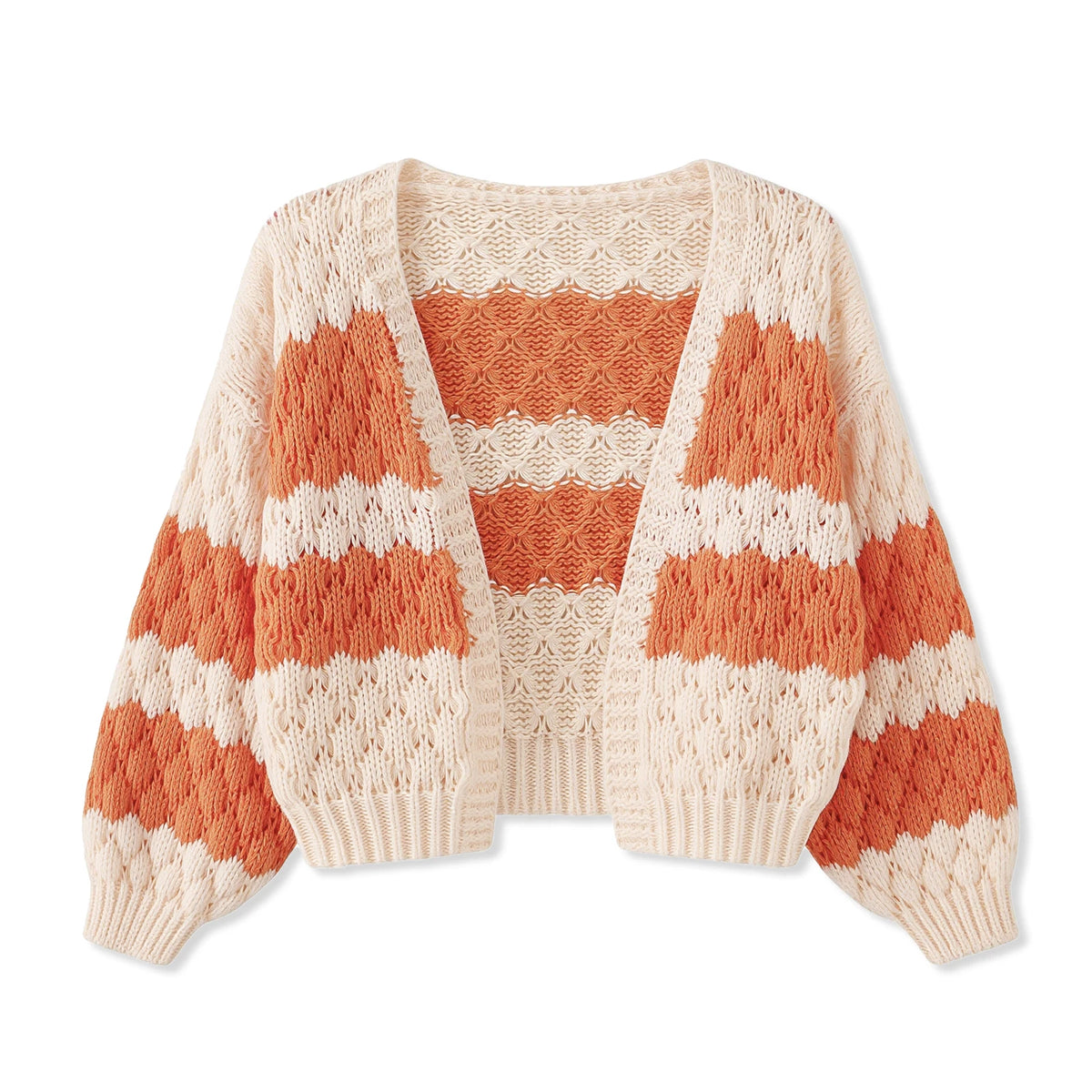 Cárdigan Oversize Color Block — Estilo Y2K Multicolor