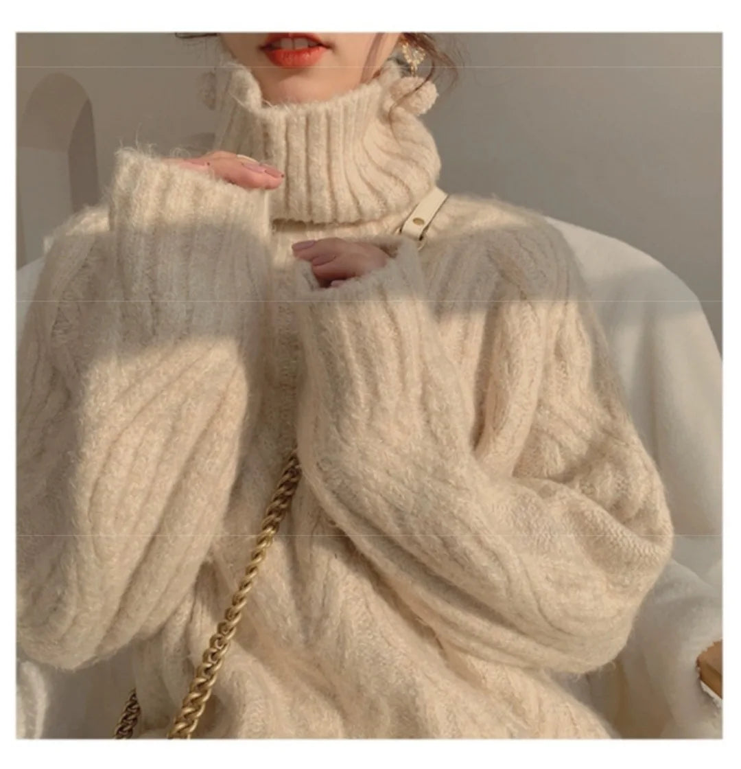 Sweater Cuello Alto Grueso — Elegante y Cálido