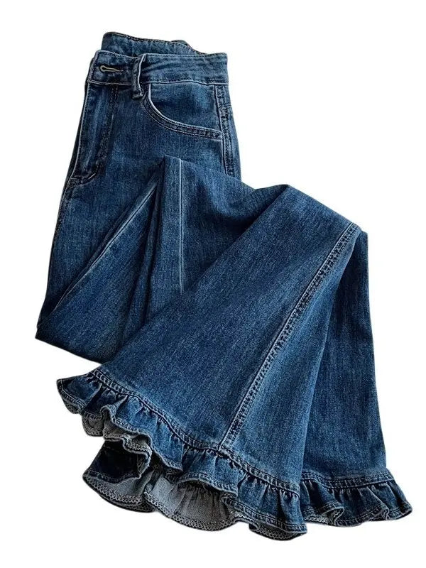 Jeans Acampanados Vintage con Paneles — Forro Cálido