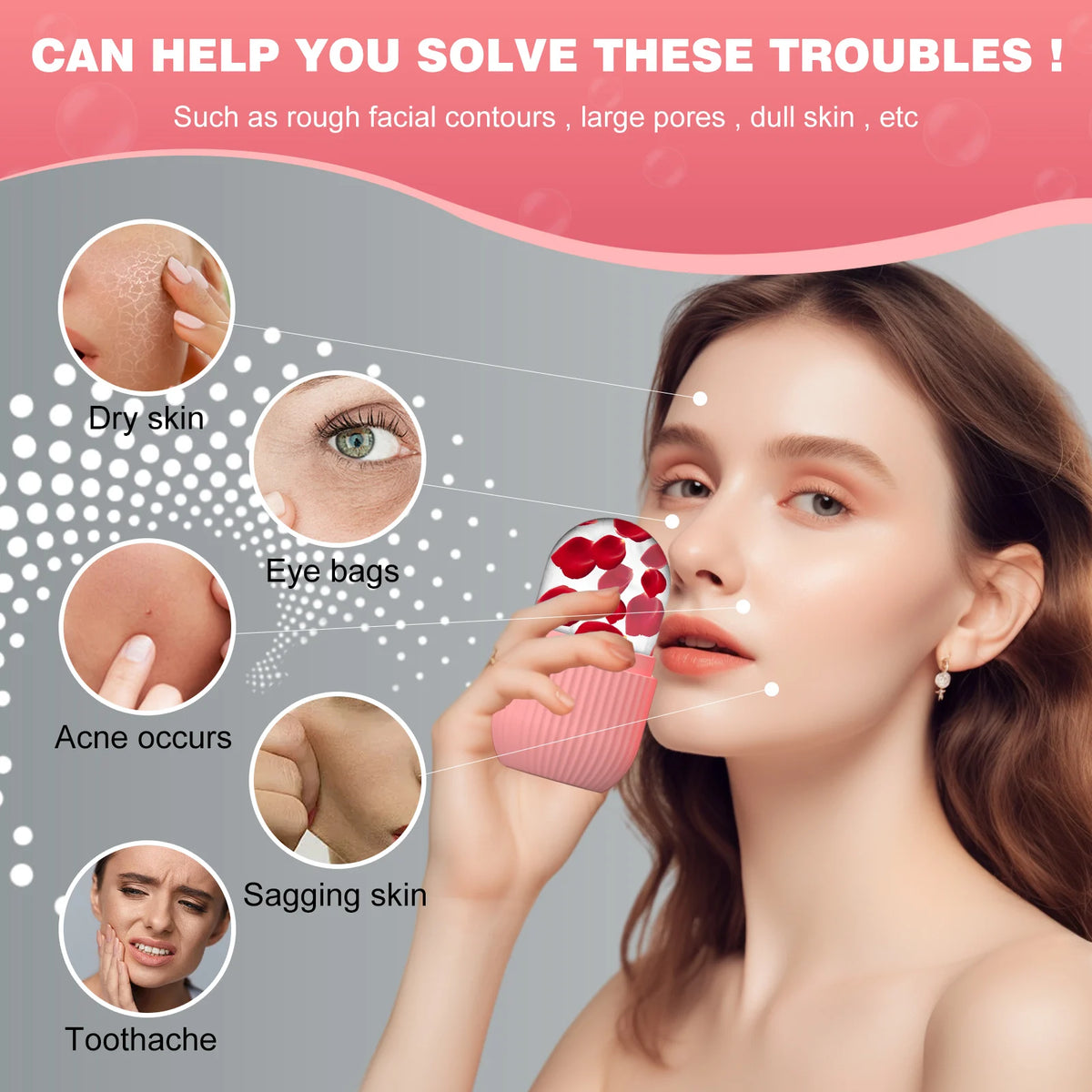 Molde de Silicona para Hielo Facial