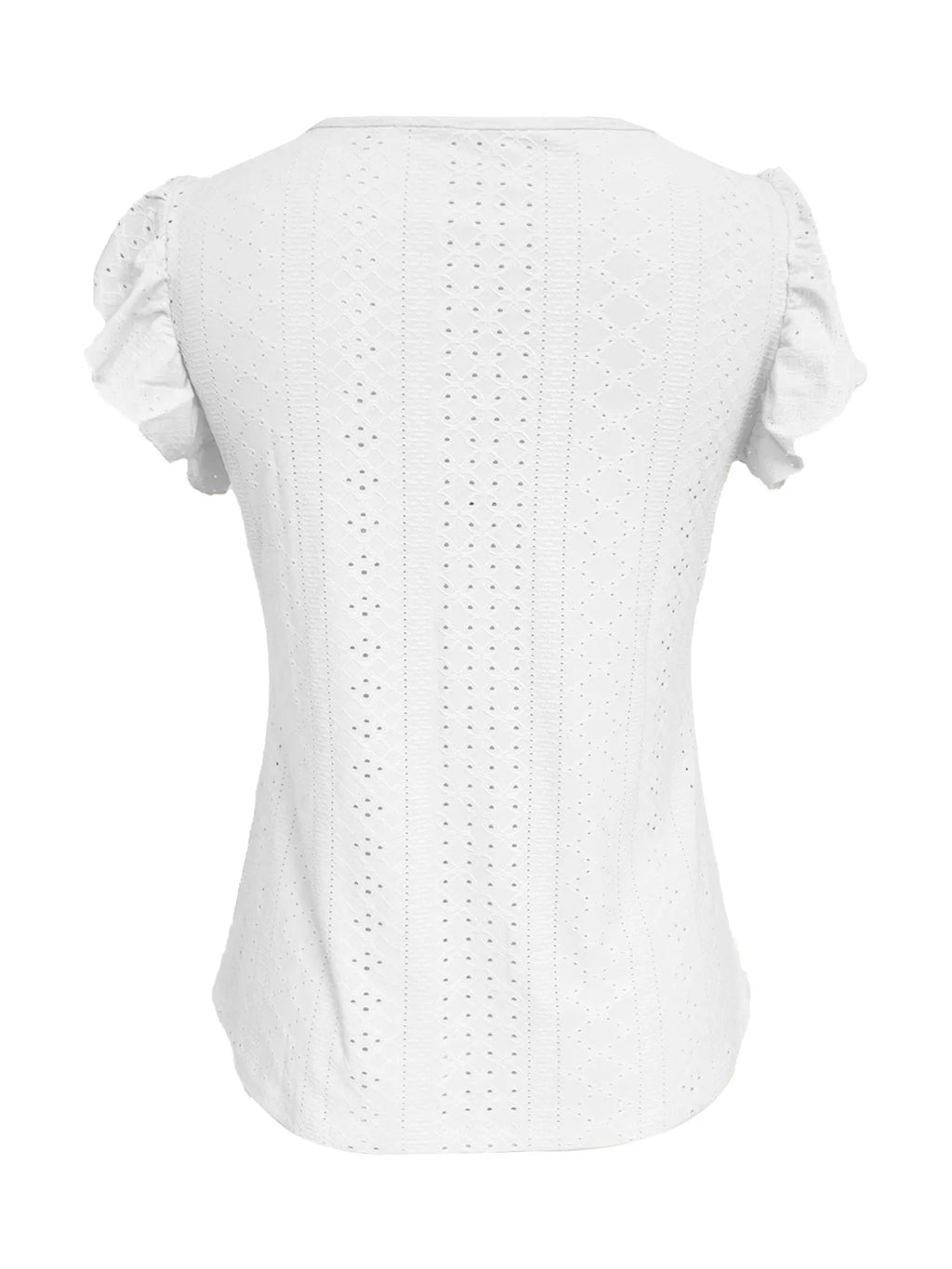 Blusa Color Liso Escote V — Manga Corta Casual