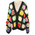 Cárdigan Crochet con Flores 3D — Manga Farol Boho