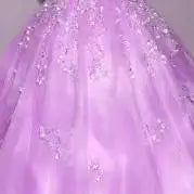 Vestido de Fiesta Brillante para Quinceañera — Falda Amplia con Lazo