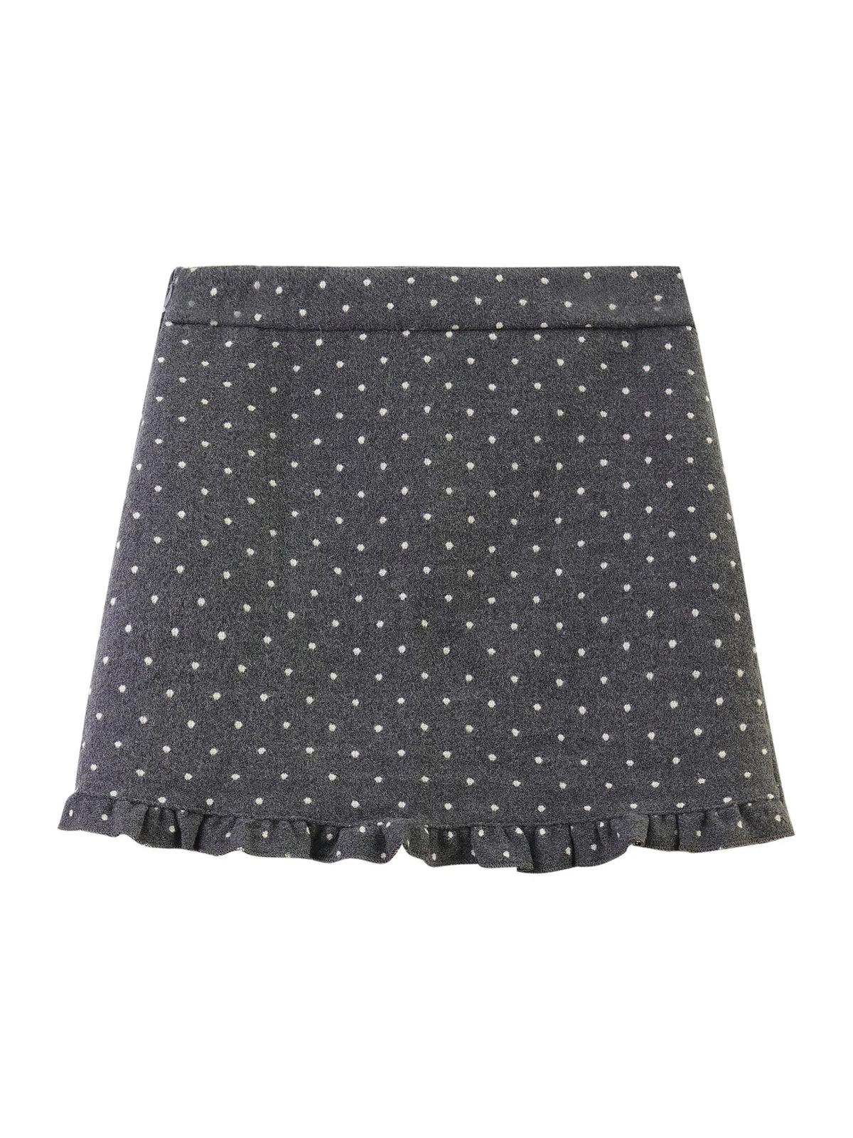 Falda Mini de Lunares con Volados — Estilo Coreano