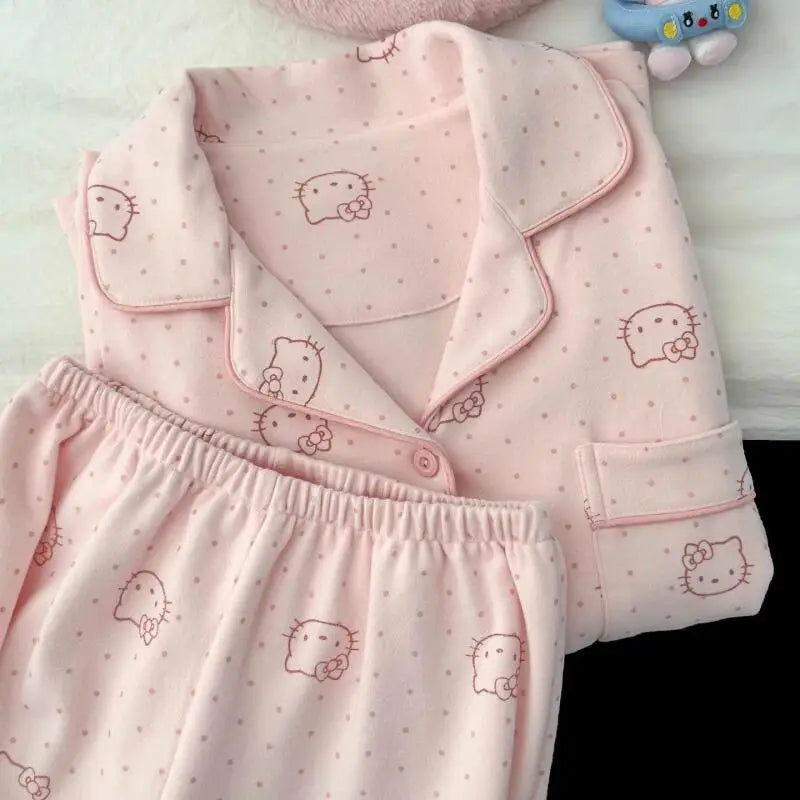 Set de Pijama Hello Kitty — Manga Larga y Pantalón