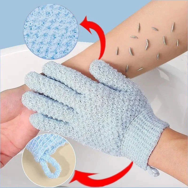 Guante Exfoliante de Cinco Dedos — Para Ducha