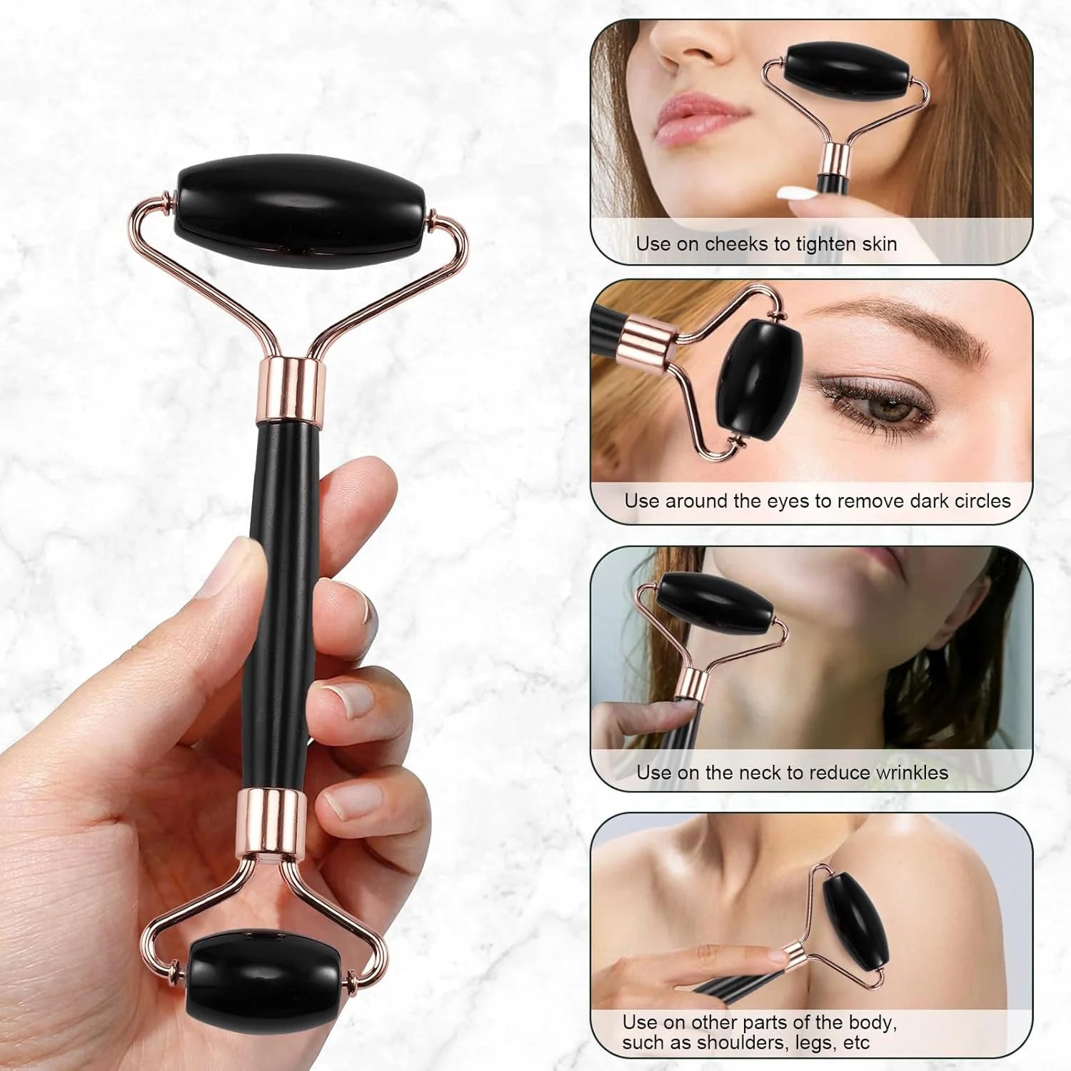 Set de Rodillos de Hielo Faciales — Gua Sha y Contorno