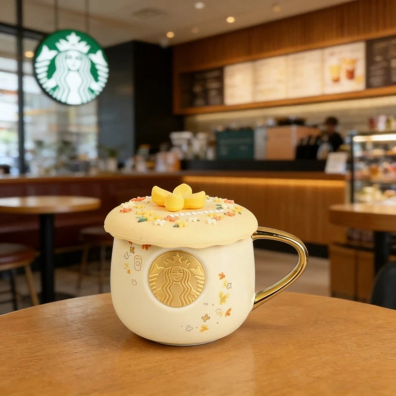 Taza Starbucks Osmanto Dorado con Tapa