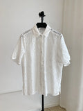 Conjunto Camisa Calada y Pantalón Blanco de Algodón — Set Vacaciones
