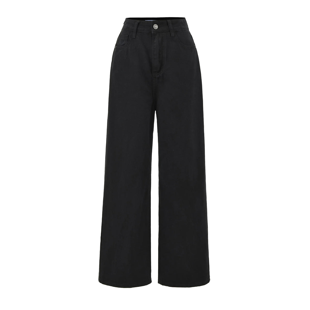 Jeans Anchos Vintage Tiro Alto — Estilo Retro Americano