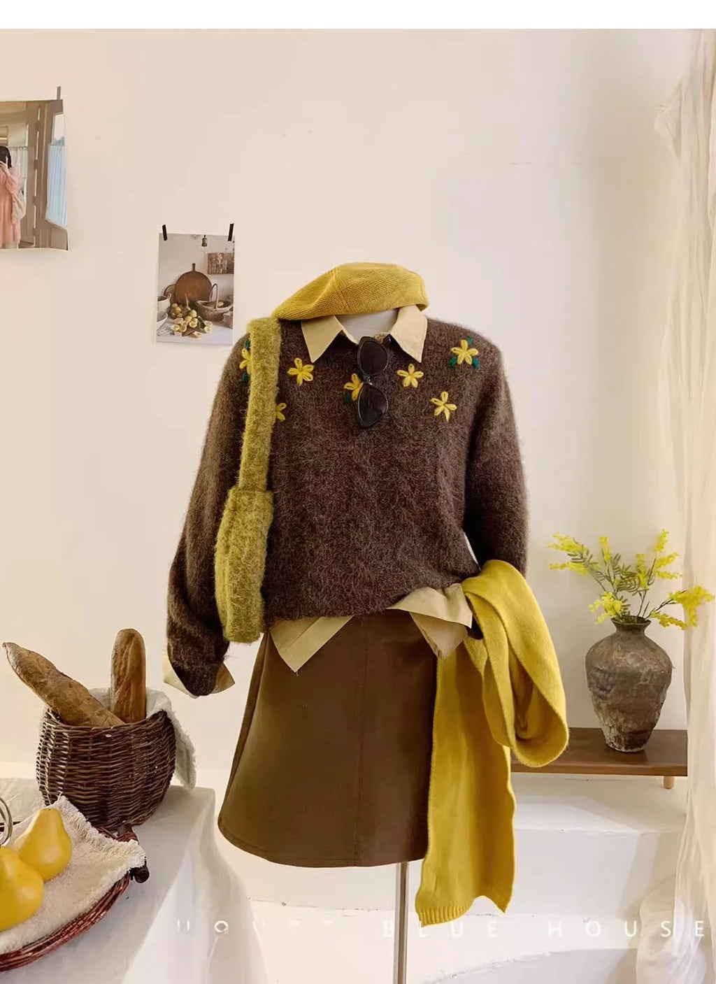 Sweater Bordado Floral — Suave y Acogedor