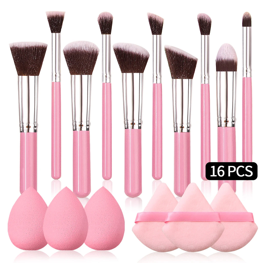 Set de Brochas de Maquillaje Rosa