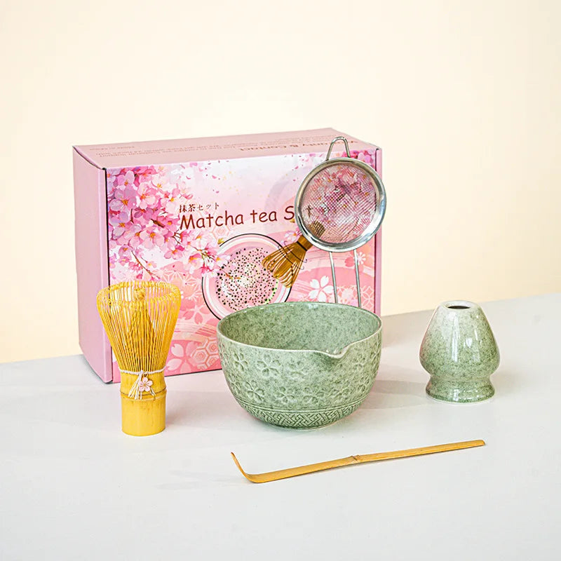 Set de Matcha con Batidor de Bambú