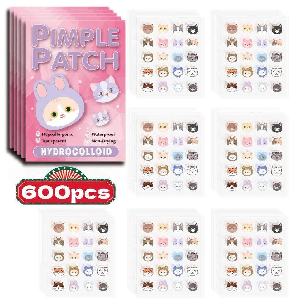 Parches para Acné Diseño Gatito — 600 Unidades