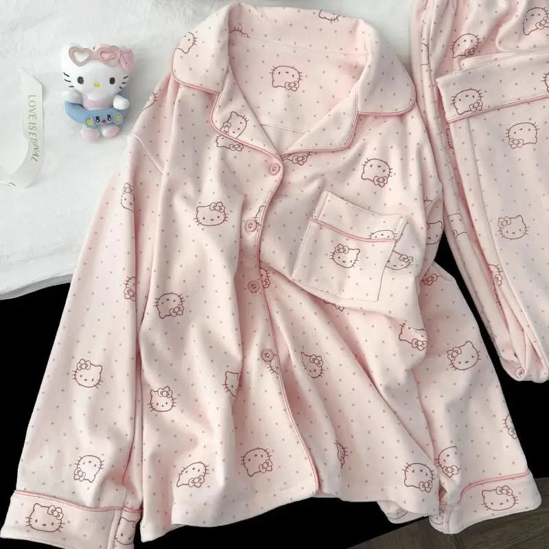 Set de Pijama Hello Kitty — Manga Larga y Pantalón