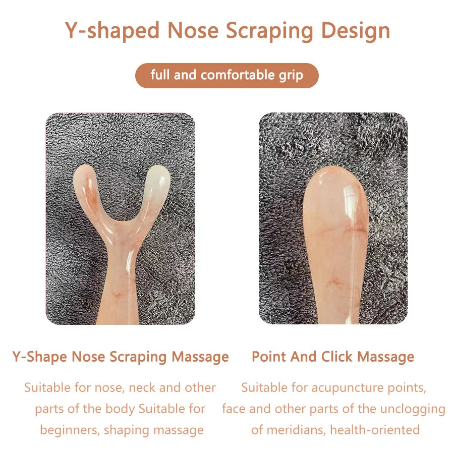 Herramienta de Gua Sha para Rostro y Nariz — Efecto Lifting