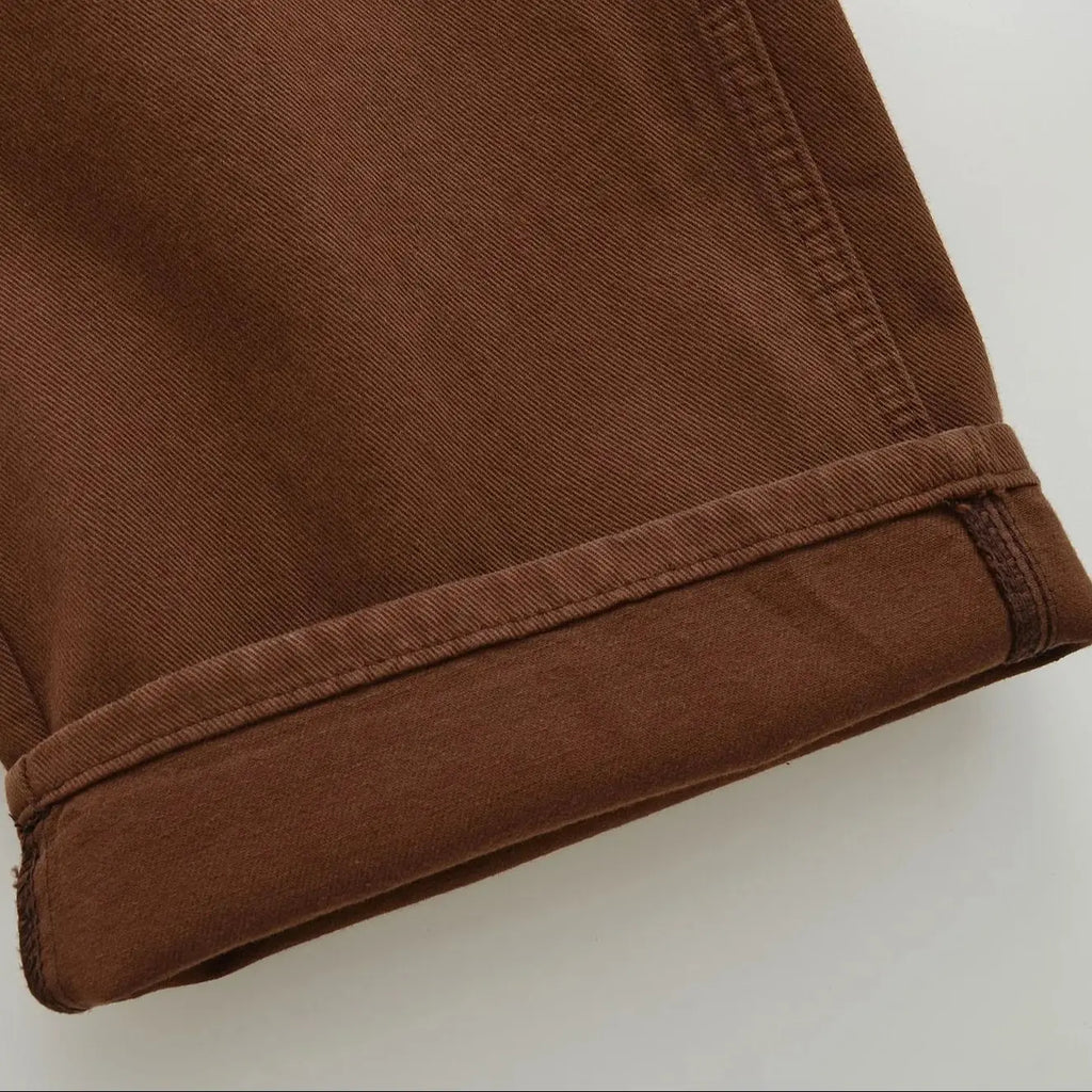 Jeans Anchos Vintage Tiro Alto — Estilo Retro Americano