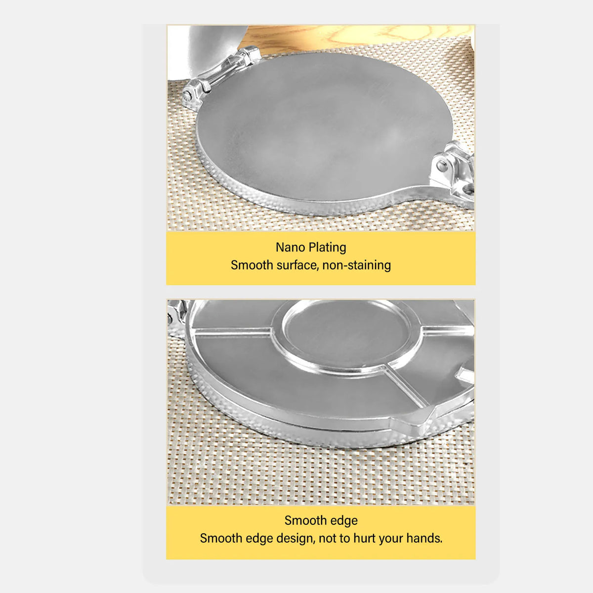 Prensa Manual para Tortillas — Aluminio Resistente 16/20 cm