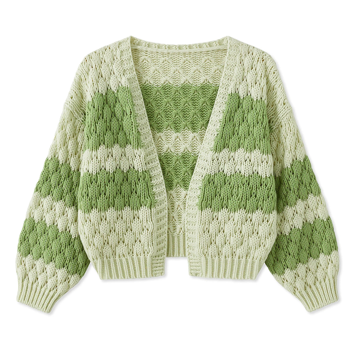 Cárdigan Oversize Color Block — Estilo Y2K Multicolor
