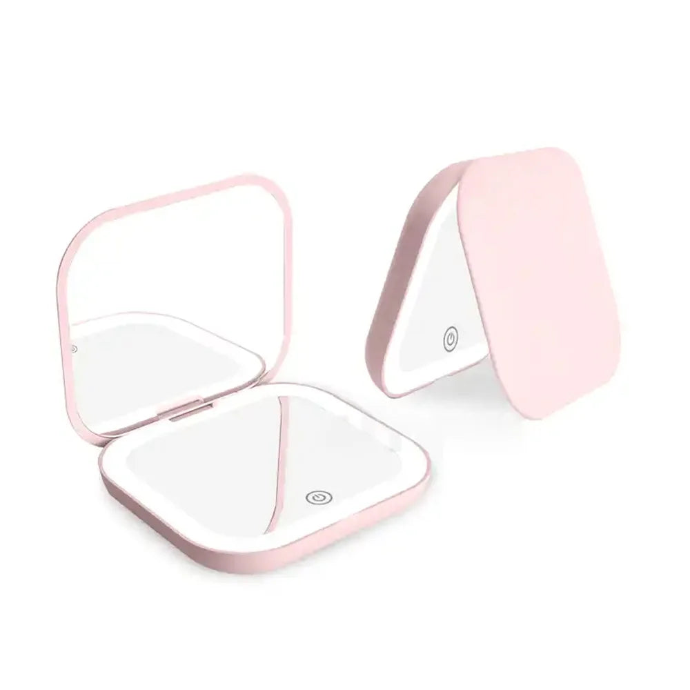 Espejo Compacto con Luz LED — Aumento 1X/2X