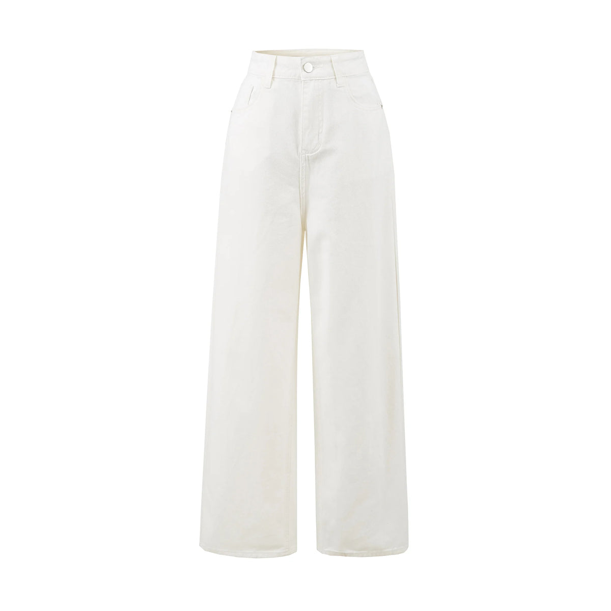 Jeans Anchos Vintage Tiro Alto — Estilo Retro Americano