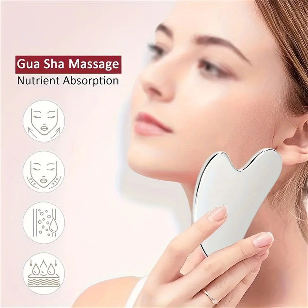 Tabla de Gua Sha de Acero Inoxidable