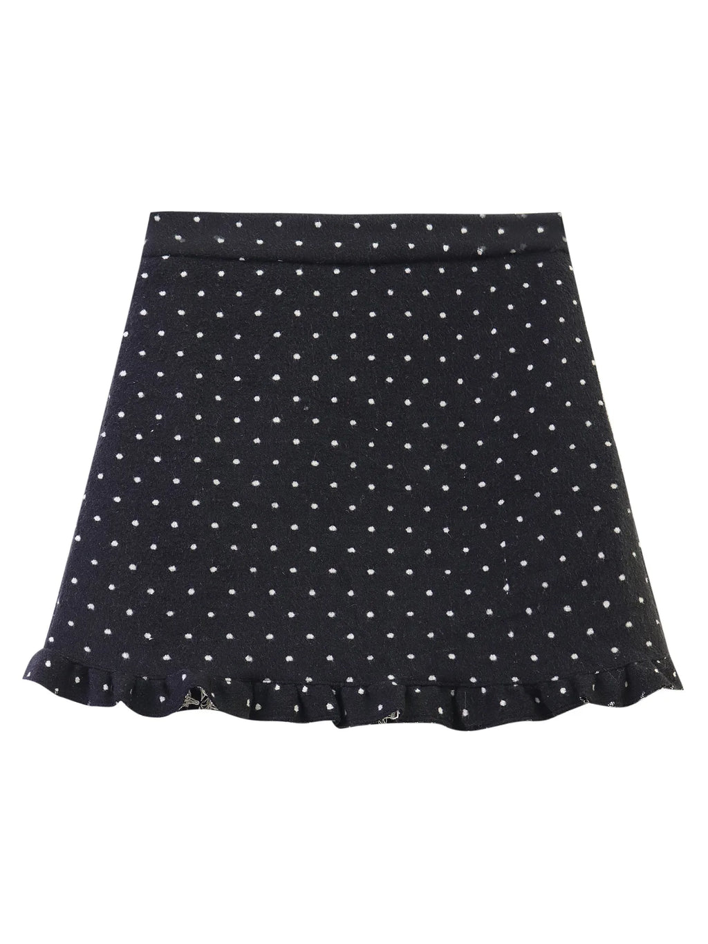 Falda Mini de Lunares con Volados — Estilo Coreano