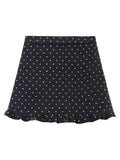 Falda Mini de Lunares con Volados — Estilo Coreano