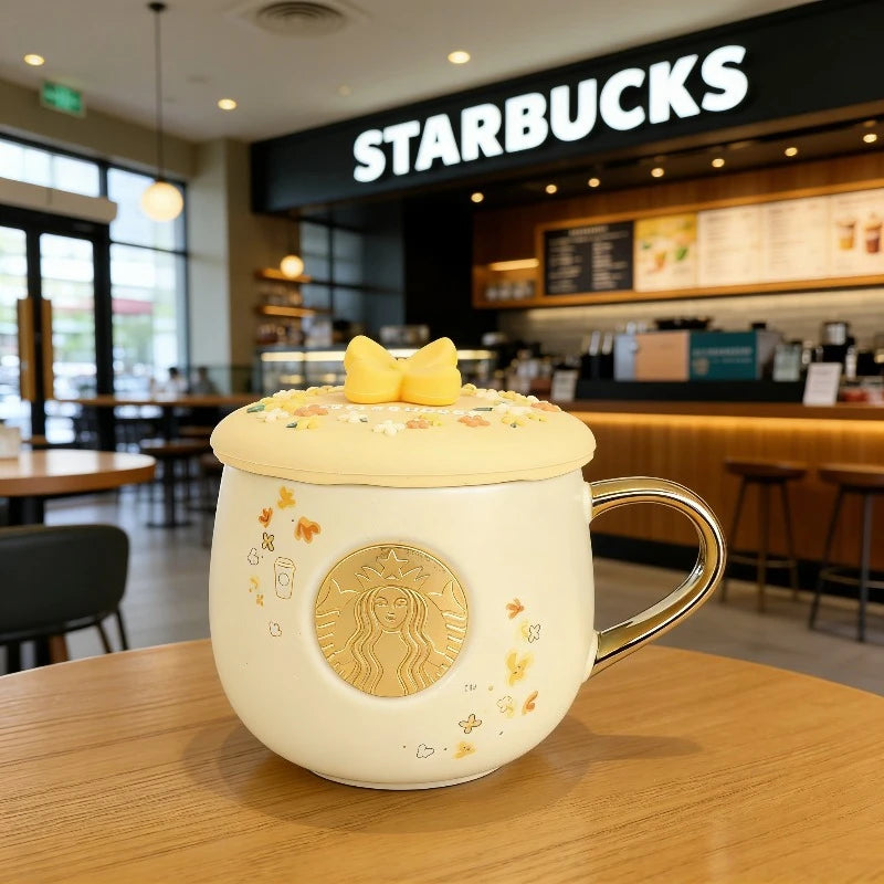 Taza Starbucks Osmanto Dorado Navideña