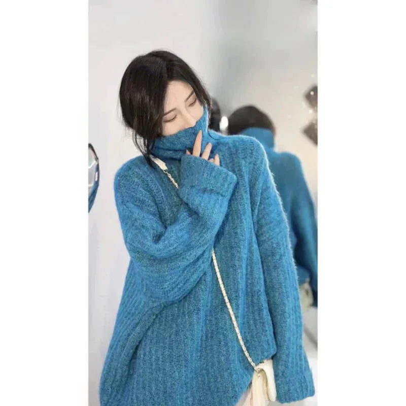 Sweater Cuello Alto Tejido — Cálido y Versátil