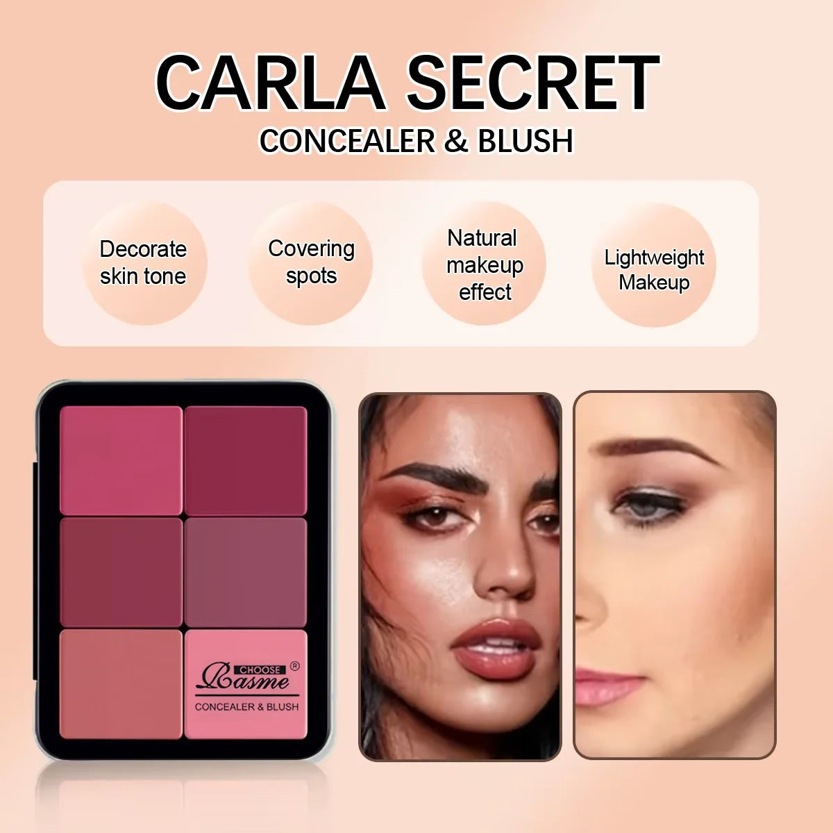 Paleta de 12 Colores Corrector y Rubor