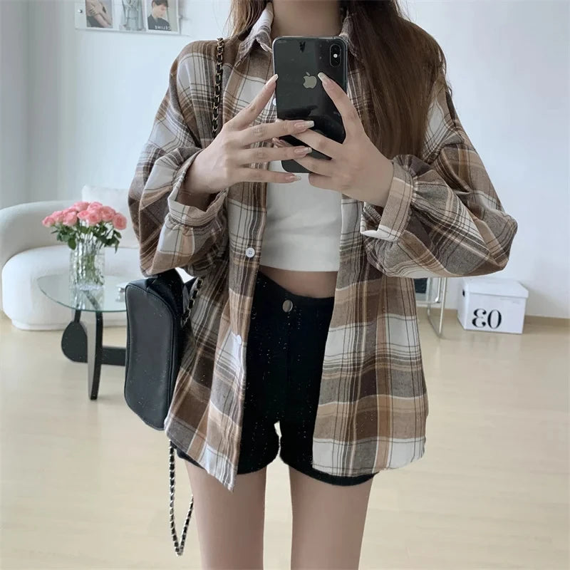 Camisa Oversize a Cuadros — Estilo Grunge
