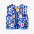 Chaleco Crochet Floral — Sin Mangas Boho