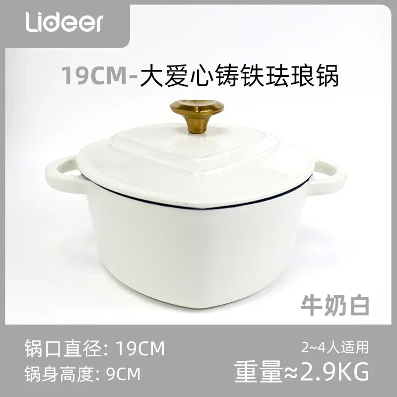 Olla Esmaltada Diseño Pétalo Antiadherente
