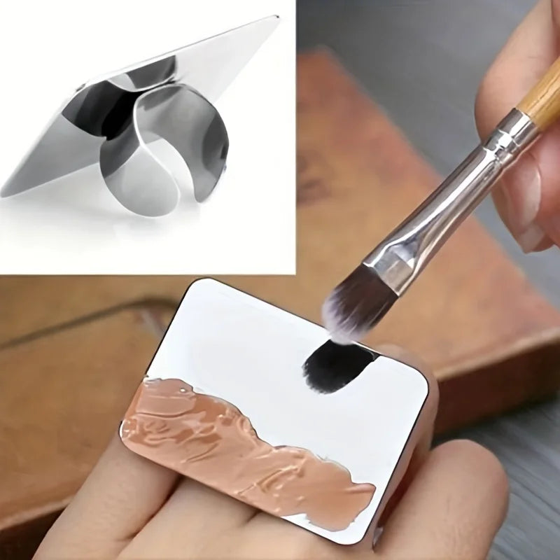 Paleta Mezcladora de Maquillaje de Acero