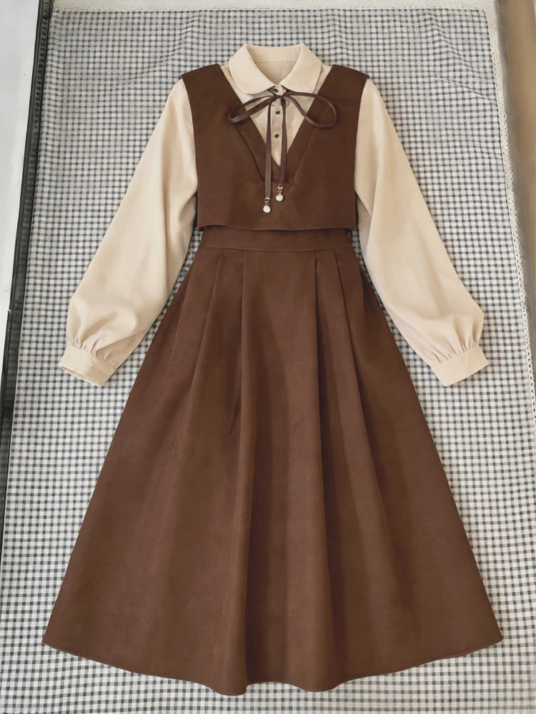 Vestido Midi a Cuadros Estilo Francés — Casual y de Oficina