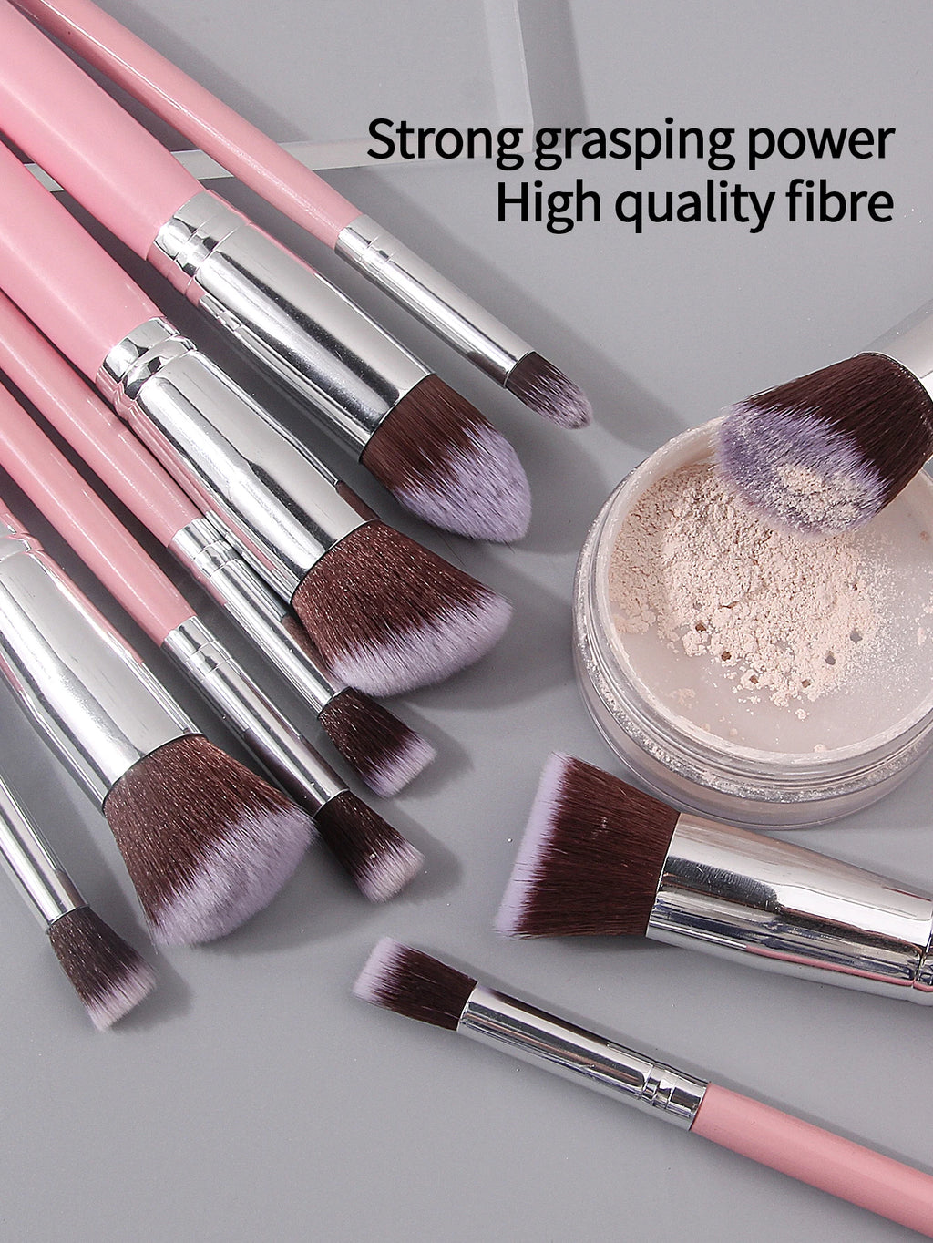 Set de Brochas de Maquillaje Rosa