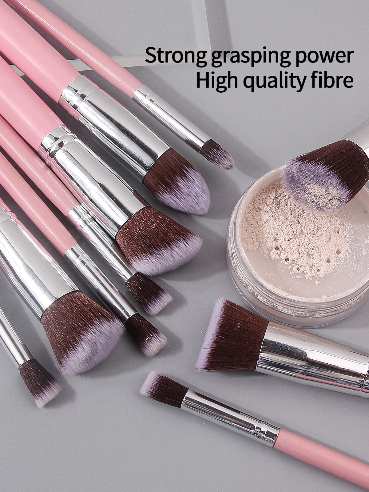 Set de Brochas de Maquillaje Rosa
