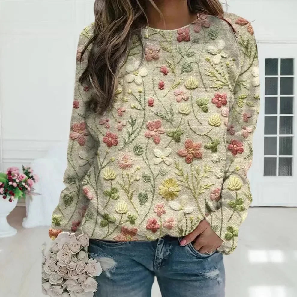 Sweater a Rayas Estampado — Corte Recto Streetwear