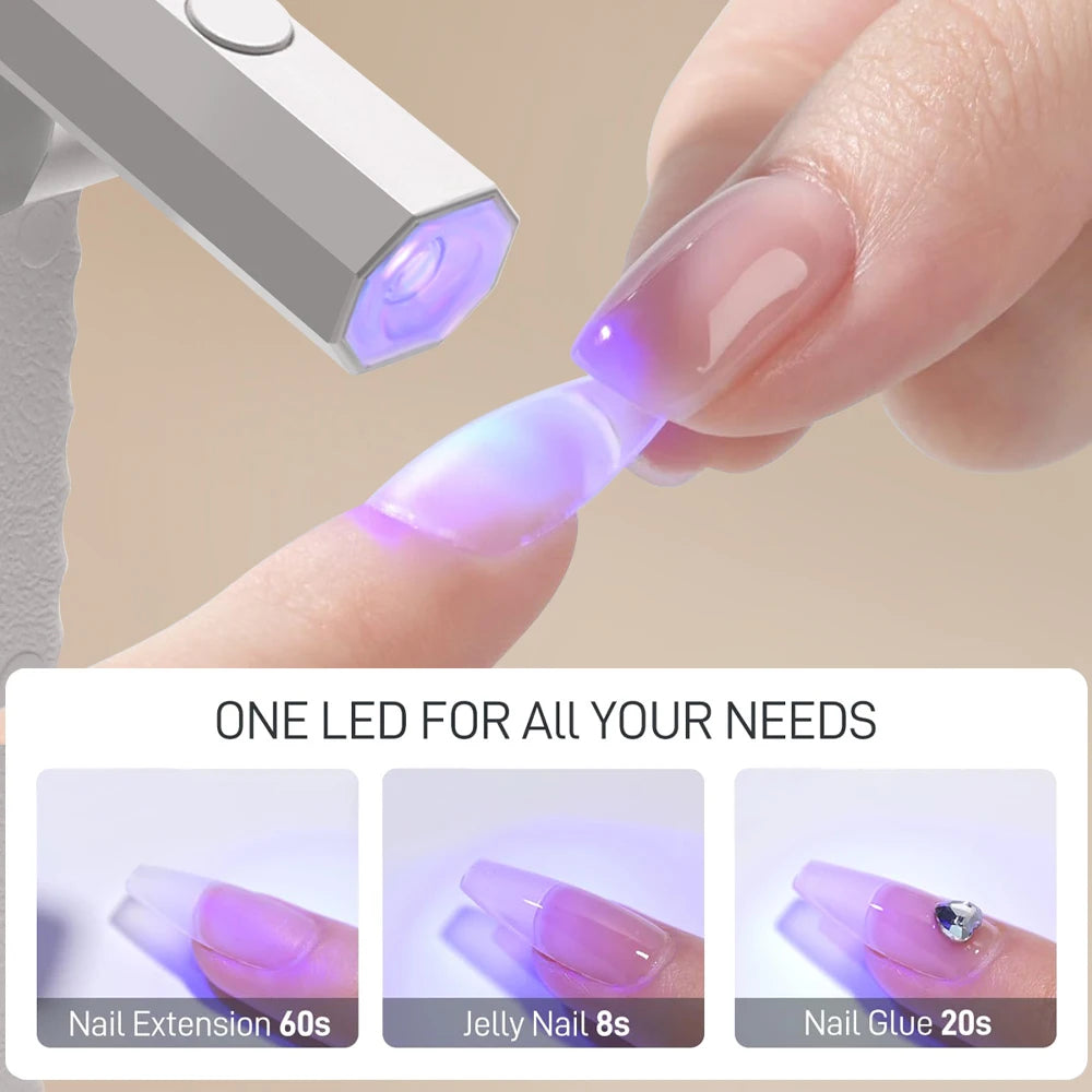 Lámpara UV LED con Soporte y Pantalla — Secado de Gel