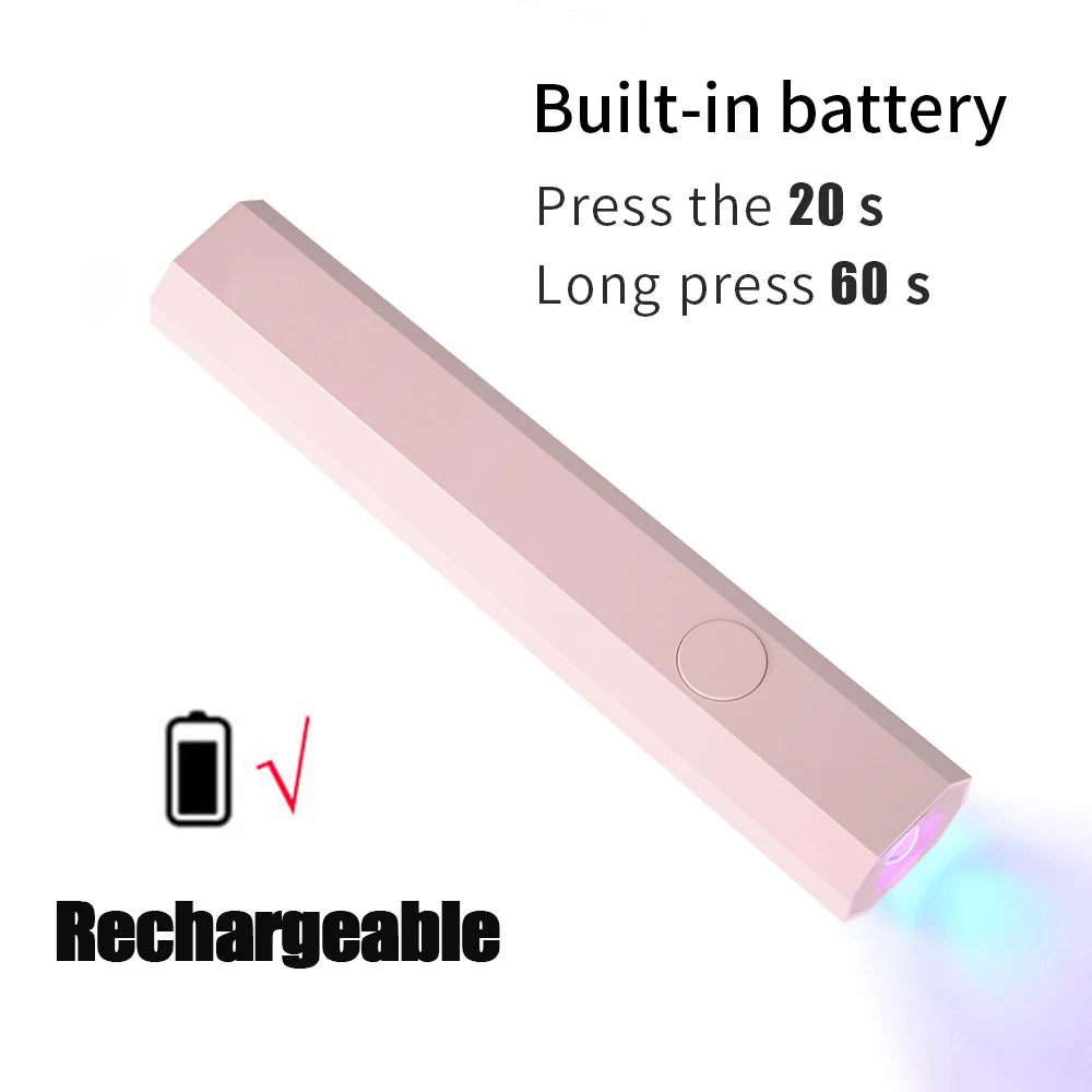 Lámpara UV LED Portátil para Uñas — Secado Rápido