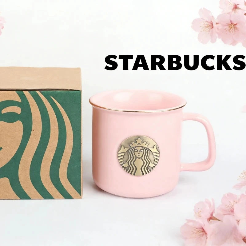 Taza Starbucks Sirena Esmaltada Rosa