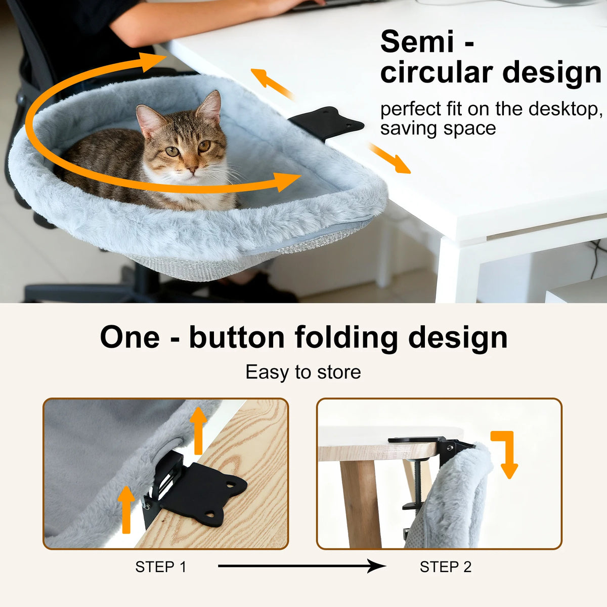 Cama Plegable para Gato de Escritorio