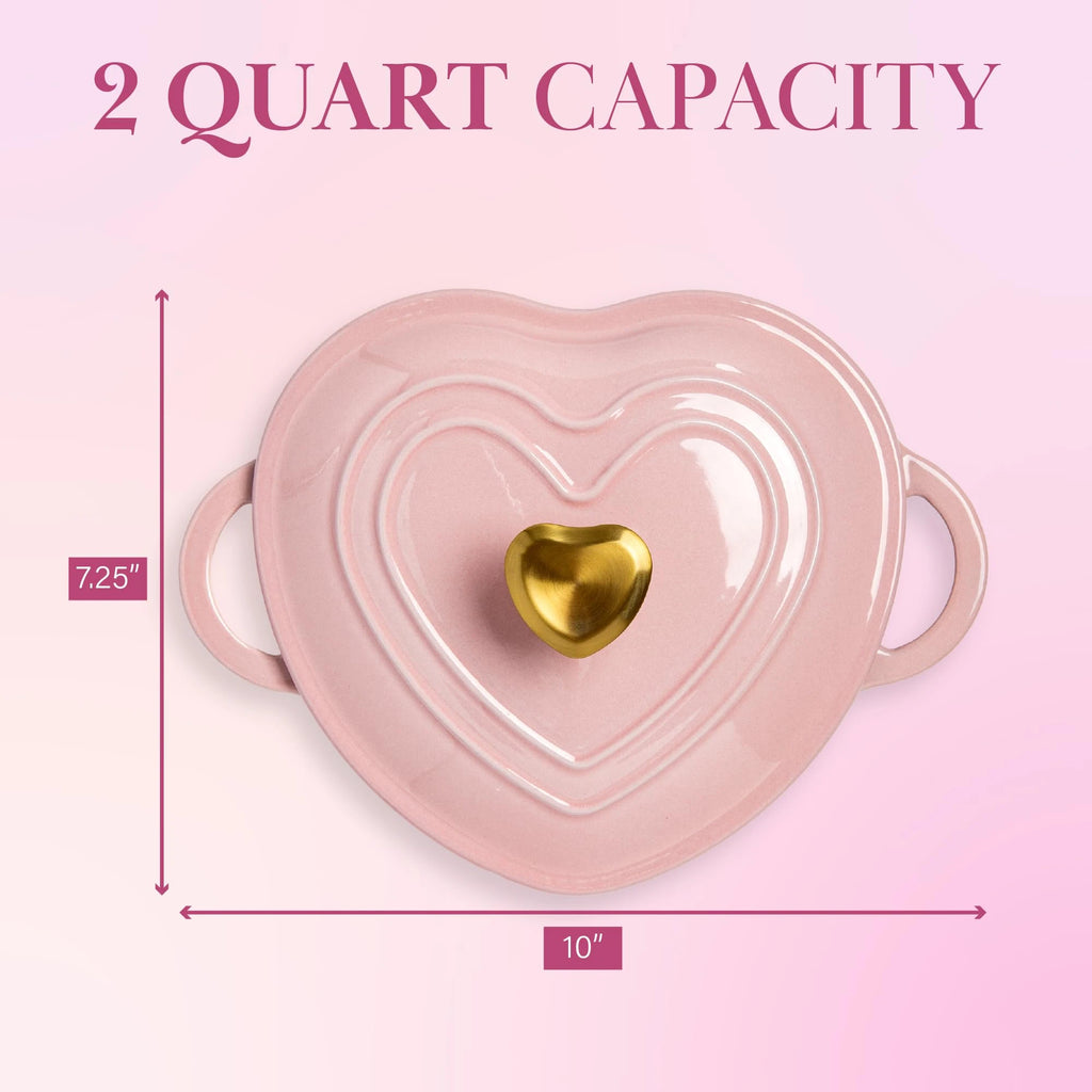 Olla Esmaltada Forma de Corazón