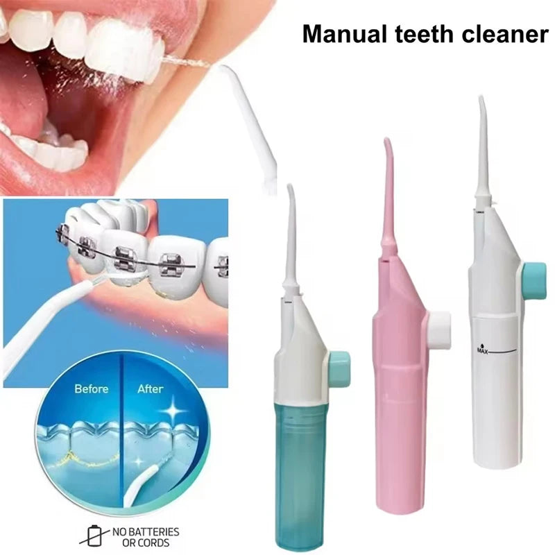 Irrigador Bucal Manual Portátil — Limpieza Dental
