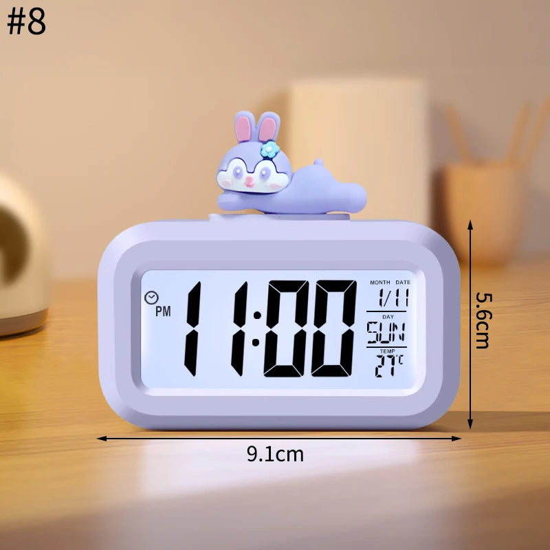 Reloj Despertador LED Diseño Cerdito