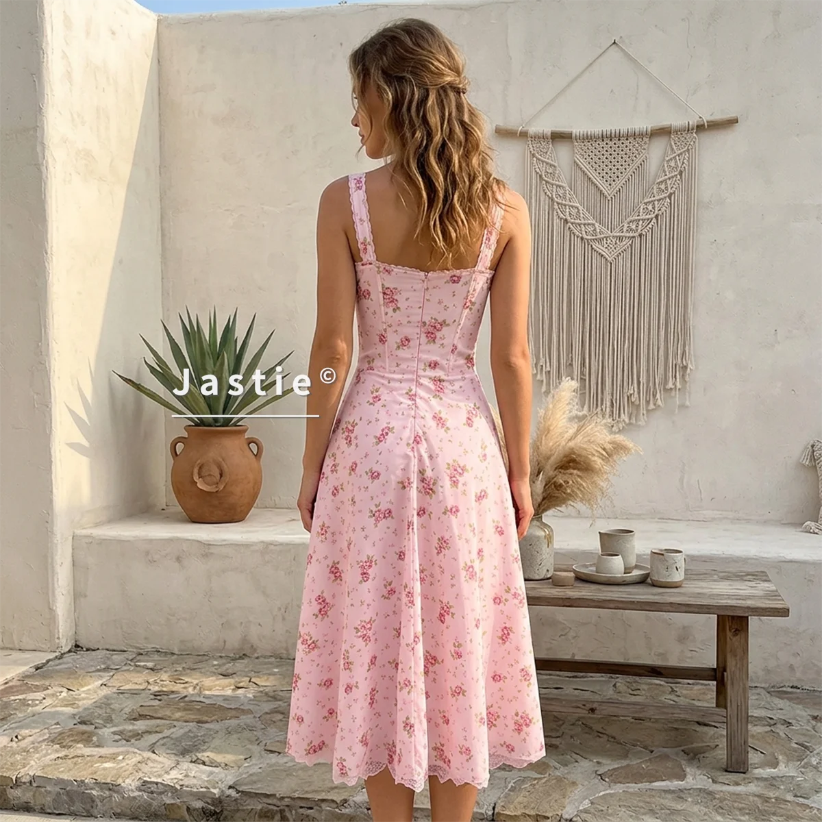 Vestido Midi Floral Cottagecore — Amarre Frontal