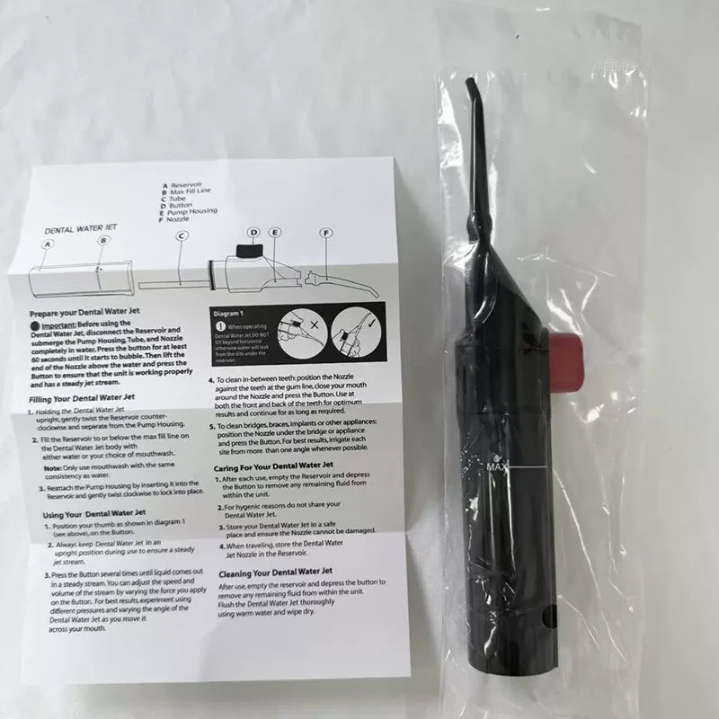 Irrigador Bucal Manual Portátil — Limpieza Dental