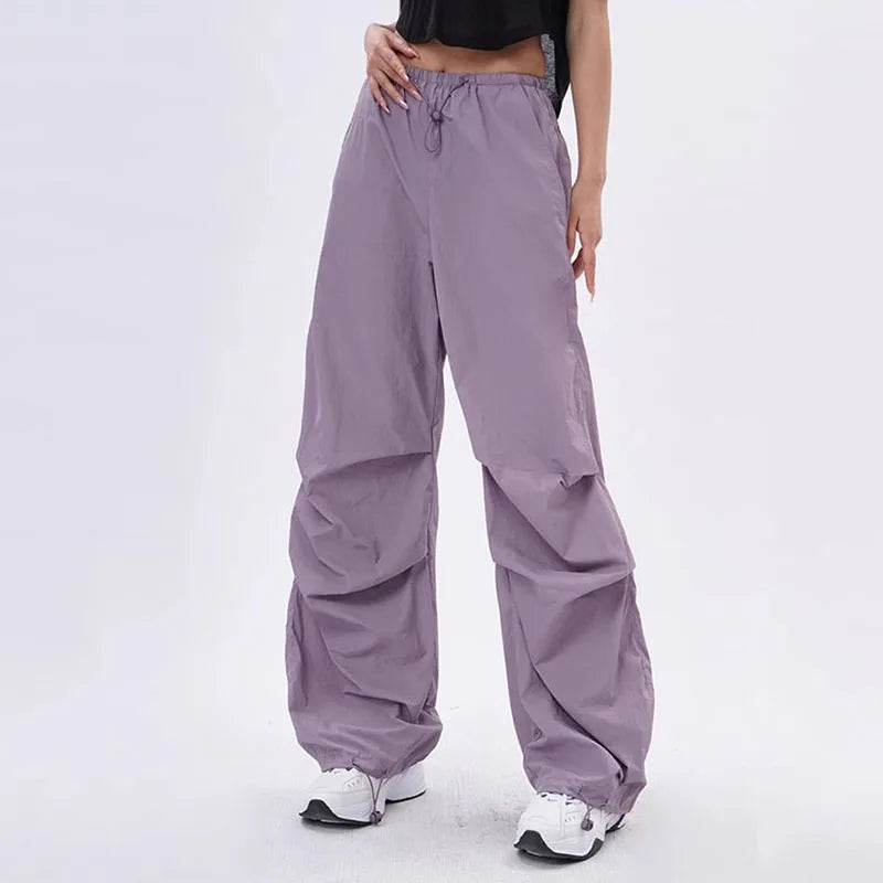 Pantalón Cargo Estilo Paracaídas Y2K — Streetwear Harajuku