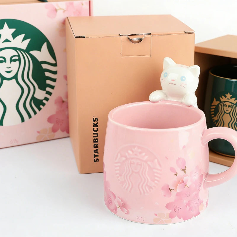 Taza Starbucks Gato Sakura 355ml
